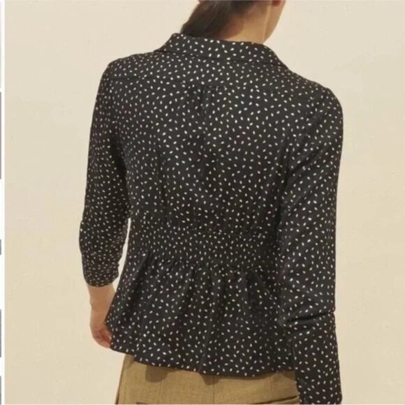 Ba&sh Women's Long Sleeve Button Up Top Black Size M - Picture 9 of 10